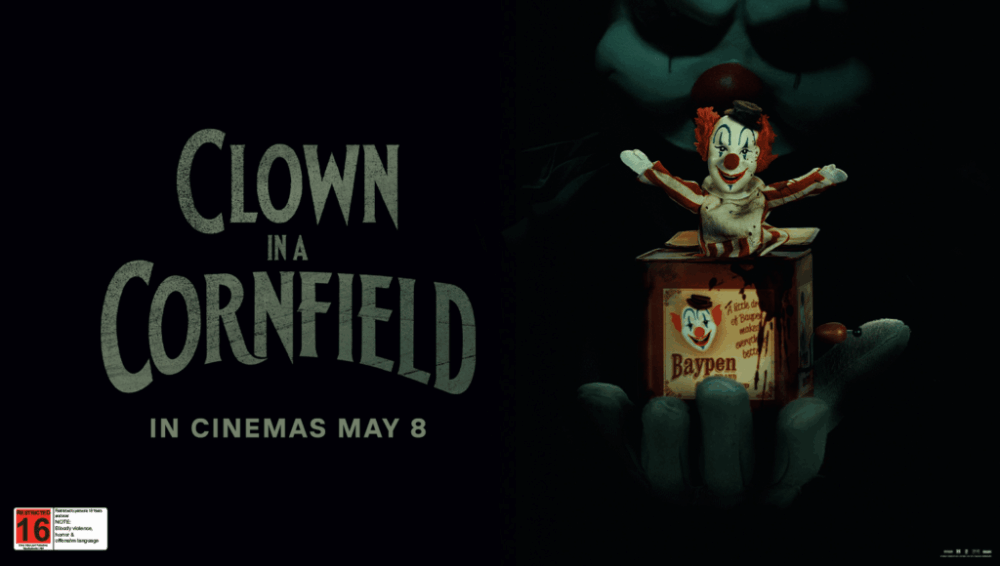 Win a double pass to see Clown in a Cornfield