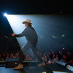 Jason Aldean performing on stage during a concert at Spark Arena, New Zealand, in 2026.